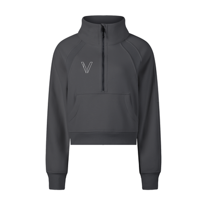 Women's Cropped Half-Zip Sweatshirt