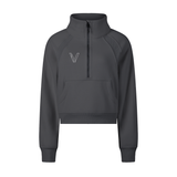 Women's Cropped Half-Zip Sweatshirt