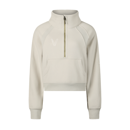 Women's Cropped Half-Zip Sweatshirt